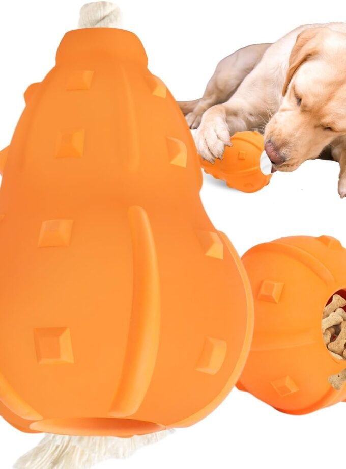 Stuffable Dog Toy - Fetch & Chew Toy for Dogs - Interactive Dog Toys for Treat Dispensing- Dog Toys to Keep Them Busy - Durable Natural Rubber Dog Toy for Small Medium Breed