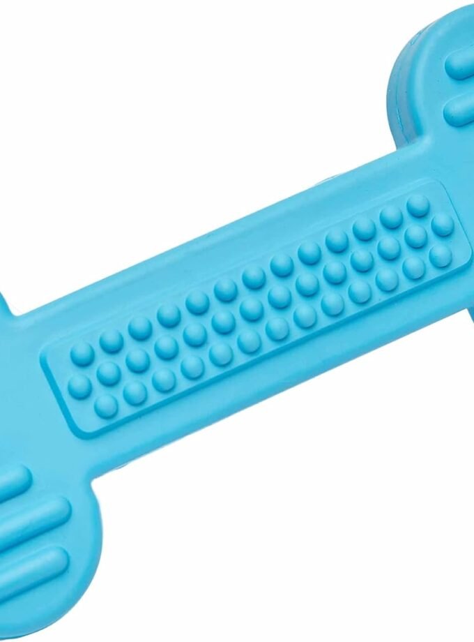 Blueberry Pet Natural Rubber Dog Chew Toy 5 3/4" Spiky Stick Bone Shape for Puppies and Small Dogs Teething